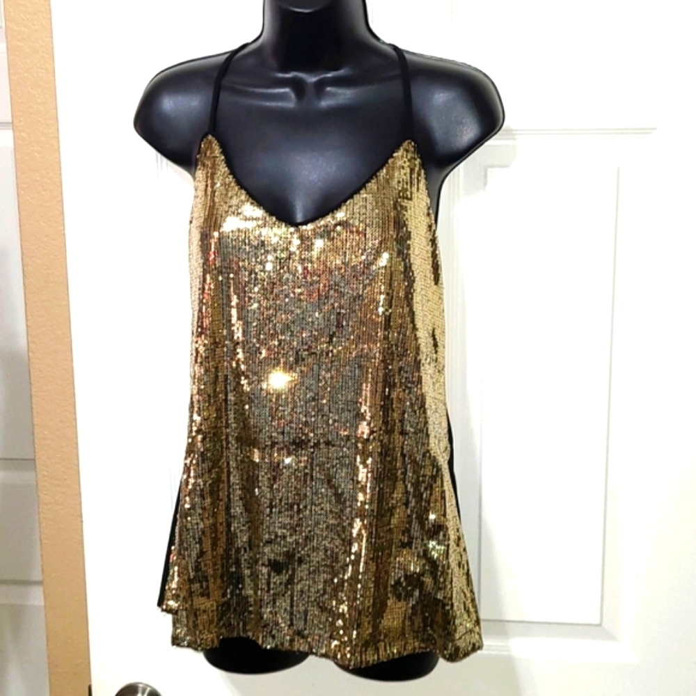 Grace Karin Strappy Sequin Tank Size Lg  NWT (2)